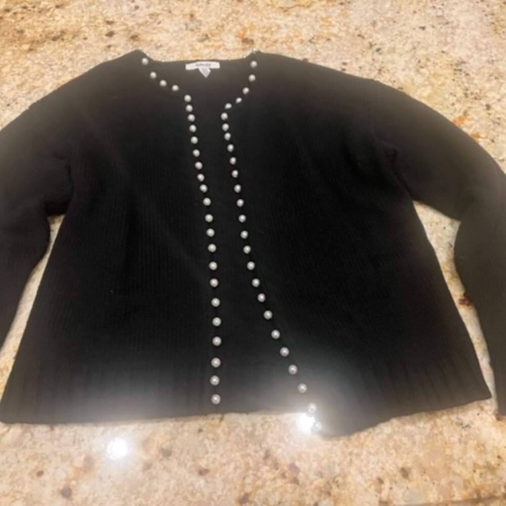 Splendid Emmy Round Neck Cardigan Sweater With Pearls Size XS
